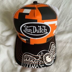 ORANGE DIGI CAMO TRUCKER